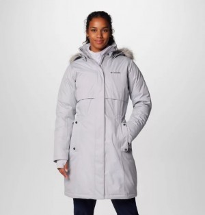 Columbia Apres Arson™ II Winter Long Women Down Jackets Grey | CHNMRV-560