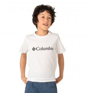 Columbia CSC Basic Logo Kids' Shirts | WENIQC-126