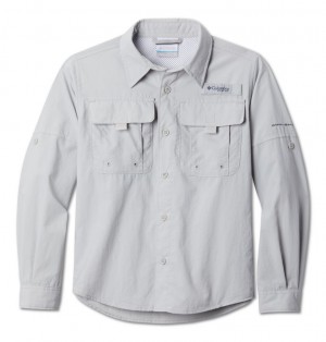 Columbia PFG Bonehead Kids' Shirts | BDANFO-570