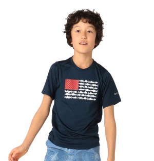 Columbia PFG Kids' Shirts | YBPQNV-952