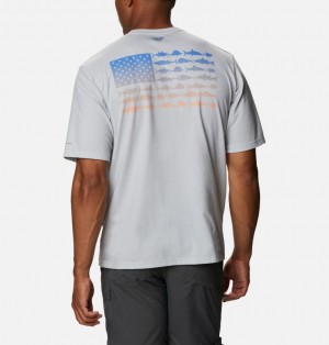 Columbia PFG Men T-Shirts | TZWOUC-720