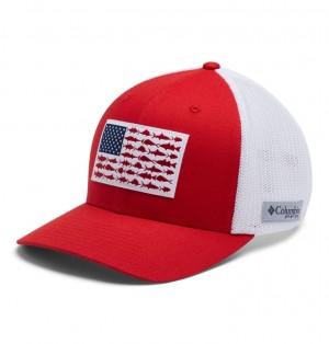 Columbia PFG Mesh Fish Flag Baseball Men Hats | TYXDGP-135