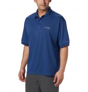 Columbia PFG Perfect Cast Men Polo Shirts | ZVCJWU-917