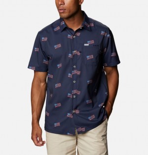 Columbia PFG Super Slack Tide Men Shirts | ZMSXQU-493