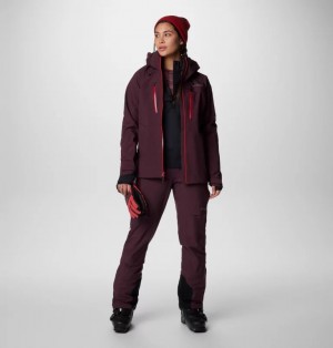 Columbia Platinum Peak™ II 3L Shell Women Ski Jackets Burgundy | OWBKJN-057