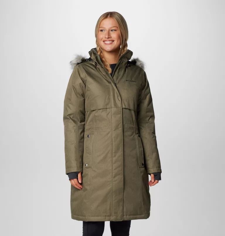 Columbia Apres Arson™ II Winter Long Women Down Jackets Green | SQHMOZ-140