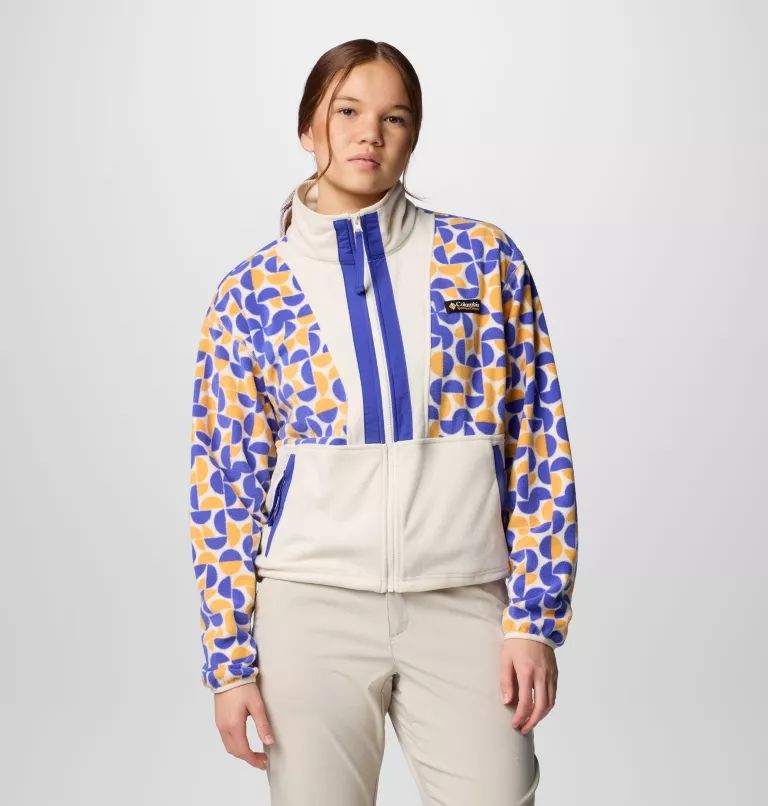 Columbia Backbowl™ II Printed Full Zip Fleece Women Jackets White / Blue | SVFBHM-637