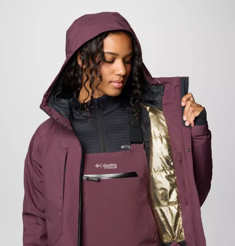 Columbia Highland Summit™ II Insulated Women Hooded Jackets Burgundy | QWBOVG-647