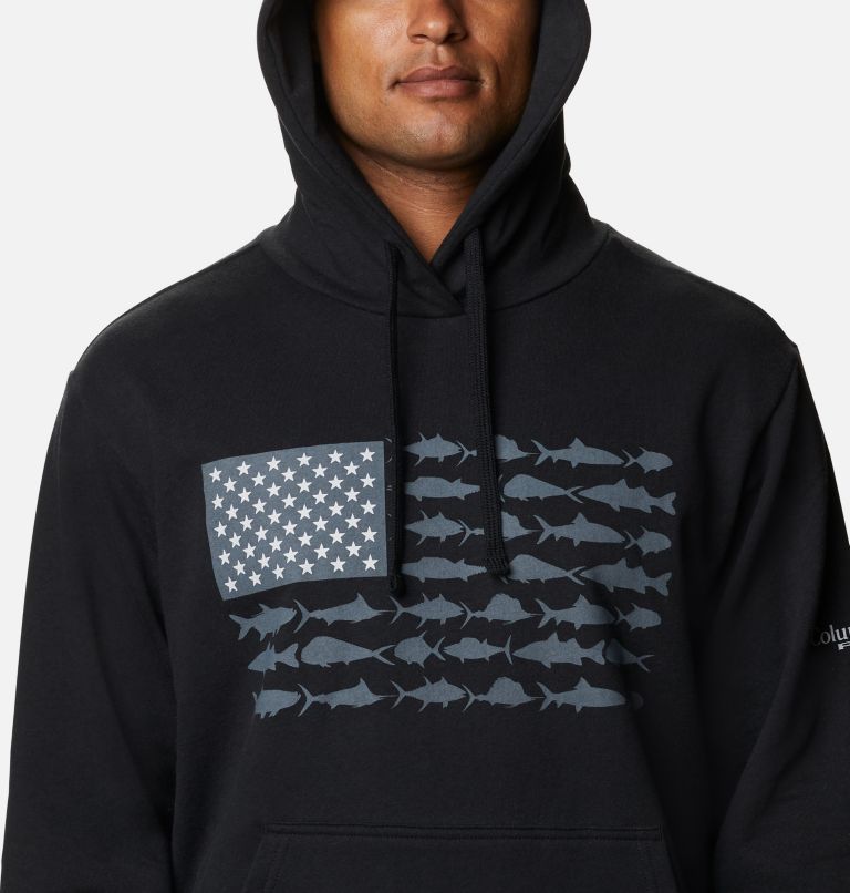 Columbia PFG Fish Flag Men Hoodies | BQSUZG-084