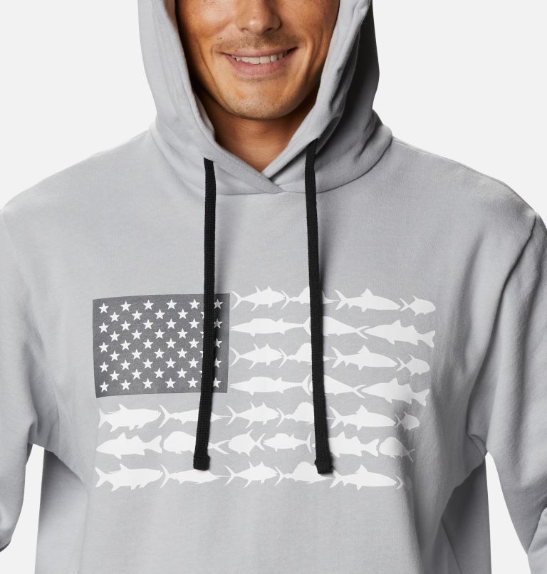 Columbia PFG Fish Flag Men Hoodies | GDOKVP-837