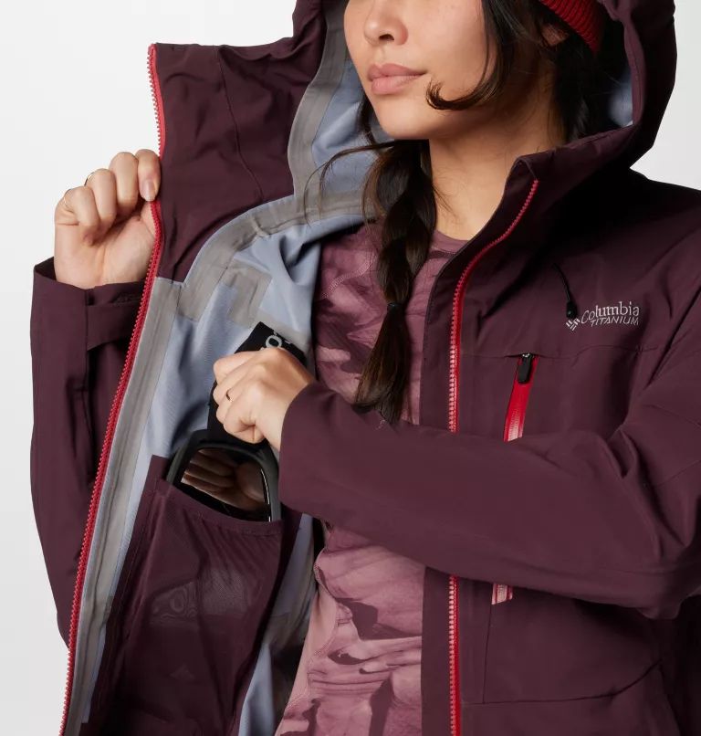 Columbia Platinum Peak™ II 3L Shell Women Ski Jackets Burgundy | OWBKJN-057