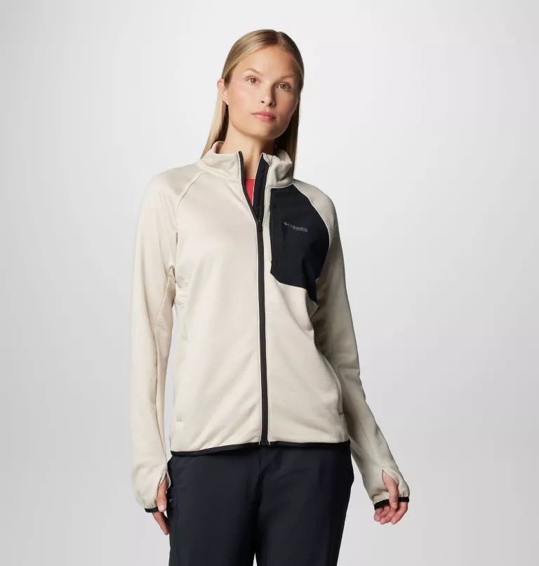 Columbia Triple Canyon™ Grid Fleece Full Zip Women Jackets White | WZIKGB-483